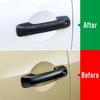 For Toyota FJ Cruiser 2007-  Black Car Exterior Outer Door Handle Moulding Cover Trim Sticker Frame Decor Accessories