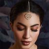 Elegant Teardrop Zircon Pearls Metal Pendant Hair Chain For Weddings Evening Event Practical Jewelry Accessory