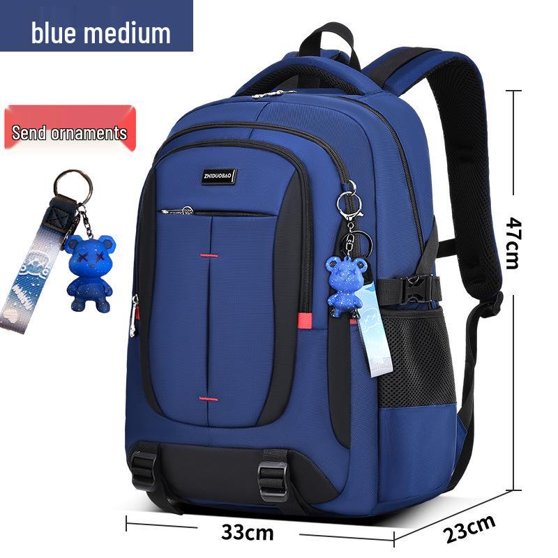 

2024 Men s Style Large Capacity Backpack: Spine-Supportive Schoolbag for Middle and High School Boys