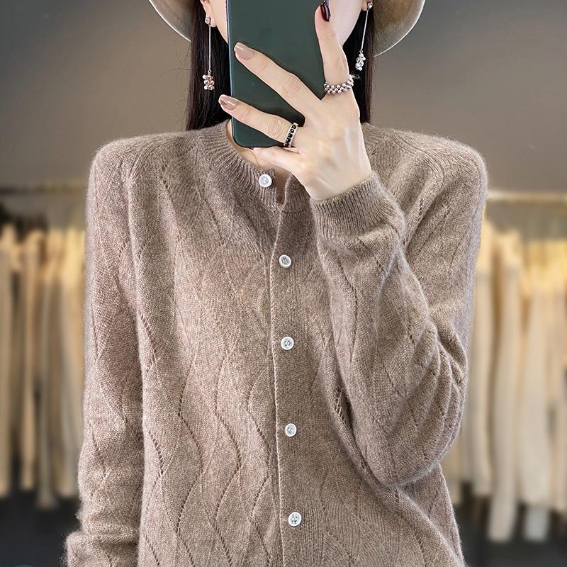 

Женский кардиган Qinghe Cashmere из 30% кашемира - Мягкий и теплый свитер из шерстяной смеси XXL