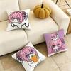 DororongG Mascot Square DoubleSided Printed Pillow Case Bedroom Bedside Pillow Sofa Cushion Cover Gift