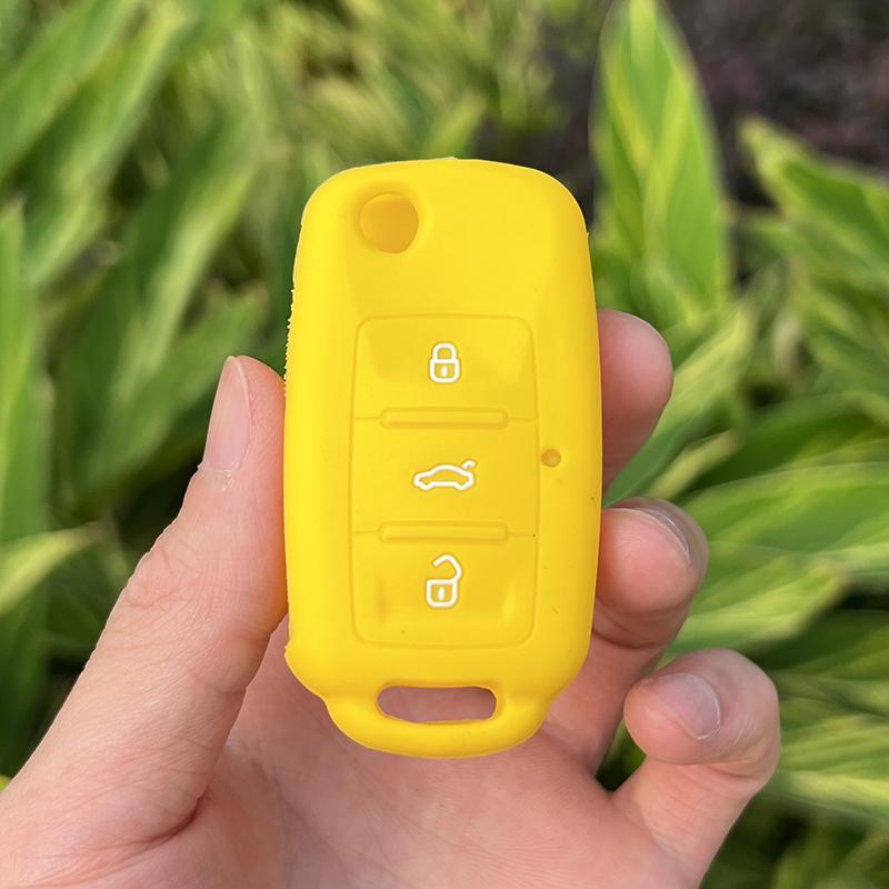 Silicone Car Key Cover Case for VW Volkswagen polo passat b5 Tiguan Golf T4 for Seat Leon Altea Ateca For Skoda Octavia Superb