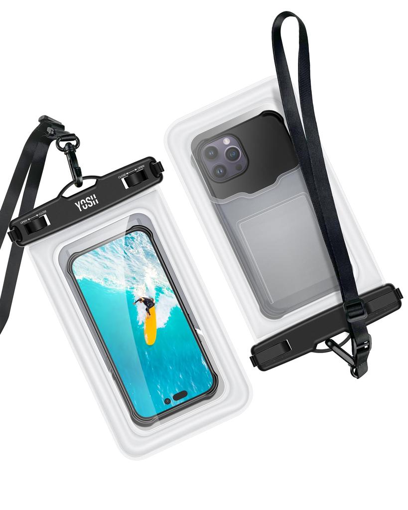YOSH Waterproof Smartphone Cases with Large Waterproof Phone Case with Card Air IPX8 Underwater Touch Suitable for the and Hot Compatible with iPhone