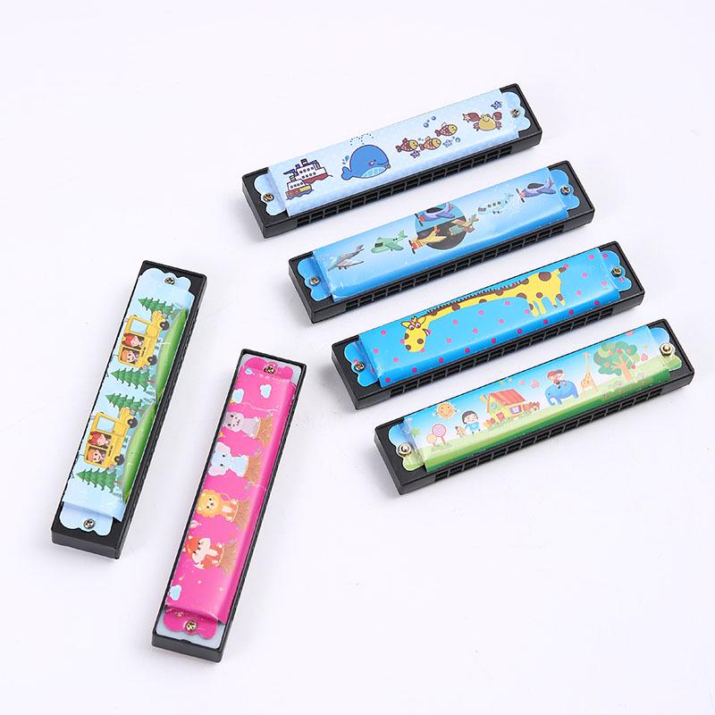 Tin Plate 16-Hole Children's Cartoon Harmonica - Early Education Musical Toy