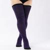 Striped Women Stockings Over Knee Long Socks Fashion Women Keep Warm Long Socks Black White Striped Hosiery