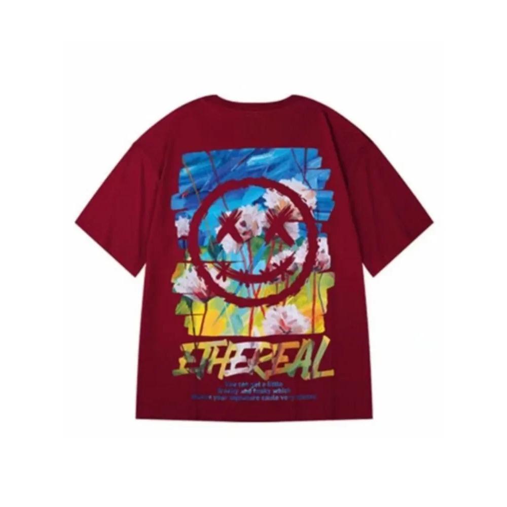 

Летняя новая повседневная свободная футболка с короткими рукавами, мужская модная свободная футболка с принтом, большой размер 8XL, хип-хоп, парная одежда, короткий рукав, хлопковый топ XXXXXL коричневый