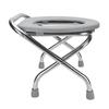 Składane krzesło komodowe Przenośne ze stali nierdzewnej Antypoślizgowe siedzisko toaletowe komodowe dla dorosłych 16,5 cala