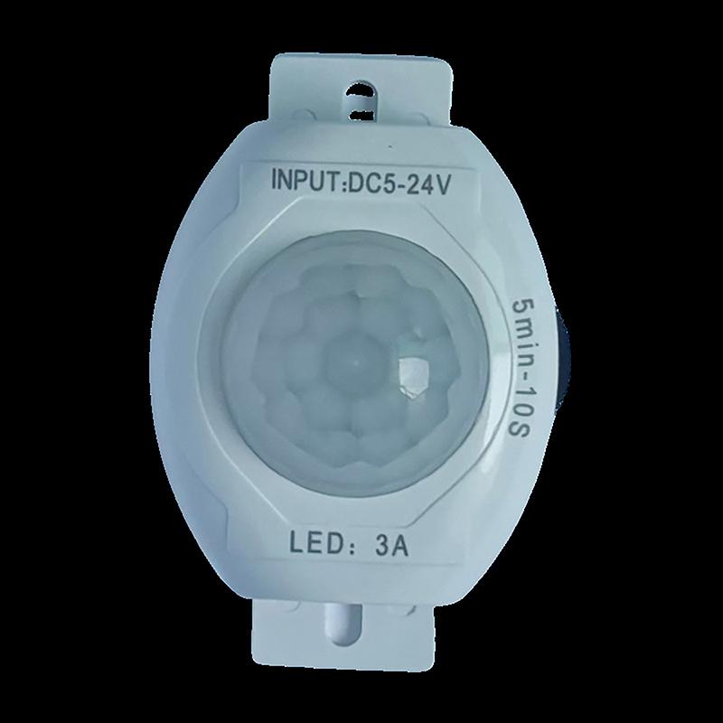 Interruptor de luz con sensor infrarrojo ajustable con retardo de tiempo para tira LED CC12V 24V Detector de inducción infrarrojo Interruptor con sensor de movimiento LED