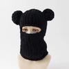 Long Bunny Ears Hat Winter Hand Made Knitted Funny Beanie Cap Thicken Warm Full Face Ski Mask Cover Balaclava For Party