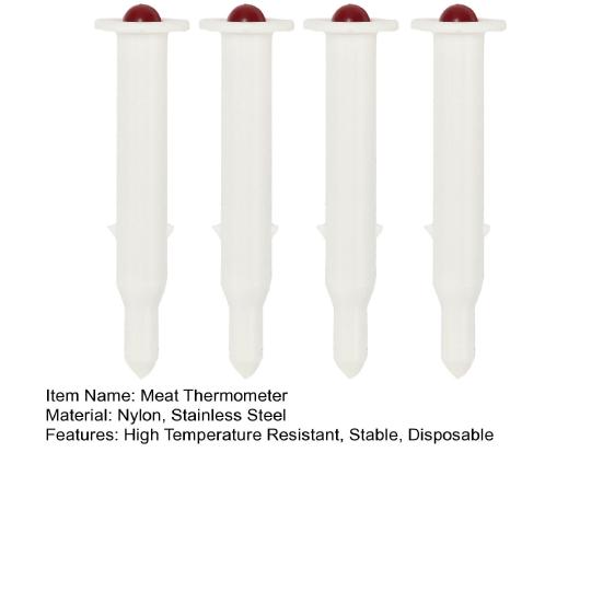 4Pcs Turkey Disposable Temperature Meters High-temperature Resistance Portable Pop-up Picnic Barbecue Thermometers Timers