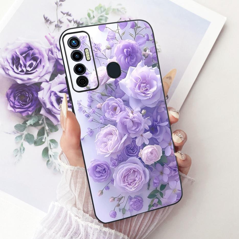 For Tecno Camon 17 Pro Case CG8 CG8h Luxury Butterfly Tree Painted Cover Soft Silicone Case For Tecno Camon 17P Camon17 Pro Bags