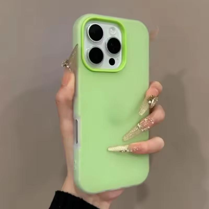 Custodia Morbida Opaca Trasparente Color Caramella per IPhone 17 16 15 14 13 12 11 Pro Max Air 16E 7 8 Plus X Xs Max XR SE Copertura Antiurto