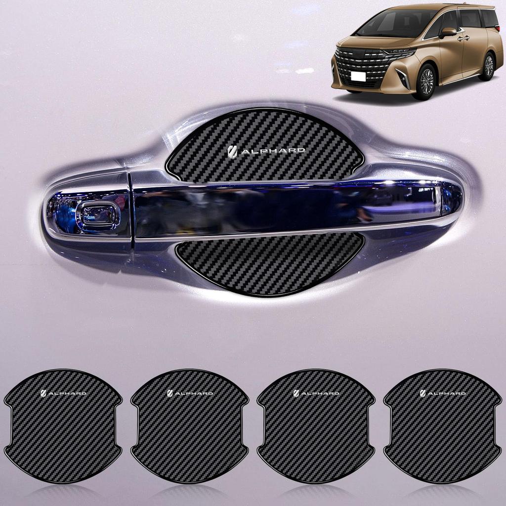 SUVVNE Door Handle Protector for Toyota Alphard 40 Carbon Fiber Door Knob Scratch Door Handle Protection Exterior Japanese Instructions Included
