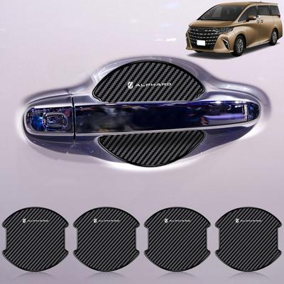 SUVVNE Door Handle Protector for Toyota Alphard 40 Carbon Fiber Door Knob Scratch Door Handle Protection Exterior Japanese Instructions Included