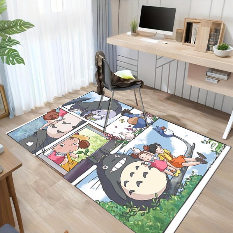 Neighbor Totoro Adventure Carpet For Playroom Bedroom Living Room Sofa Home Decorkids Game Area Rug Nonslip Floor Mat