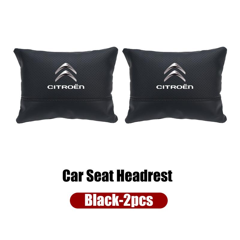 Car Seat Hanging Headrest Leather Neck Pillow Head Protector Accessories For Citroen C4 C3 C5 C1 C2 VTS Berlingo Celysee Xsara