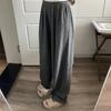 Winter Pajama Pants Thick Plush Elastic Waist Loose Keep Warm Wide Leg Design Women Homewear Trousers Solid Color Lounge Bottoms