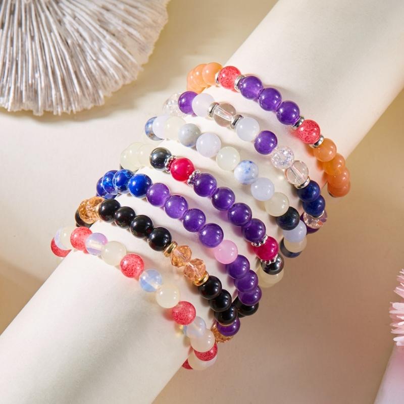 Handmade Geometric Bracelet with Natural Stone Beads Simple Yet Stylish for Casual Outfits and Travel Adventures