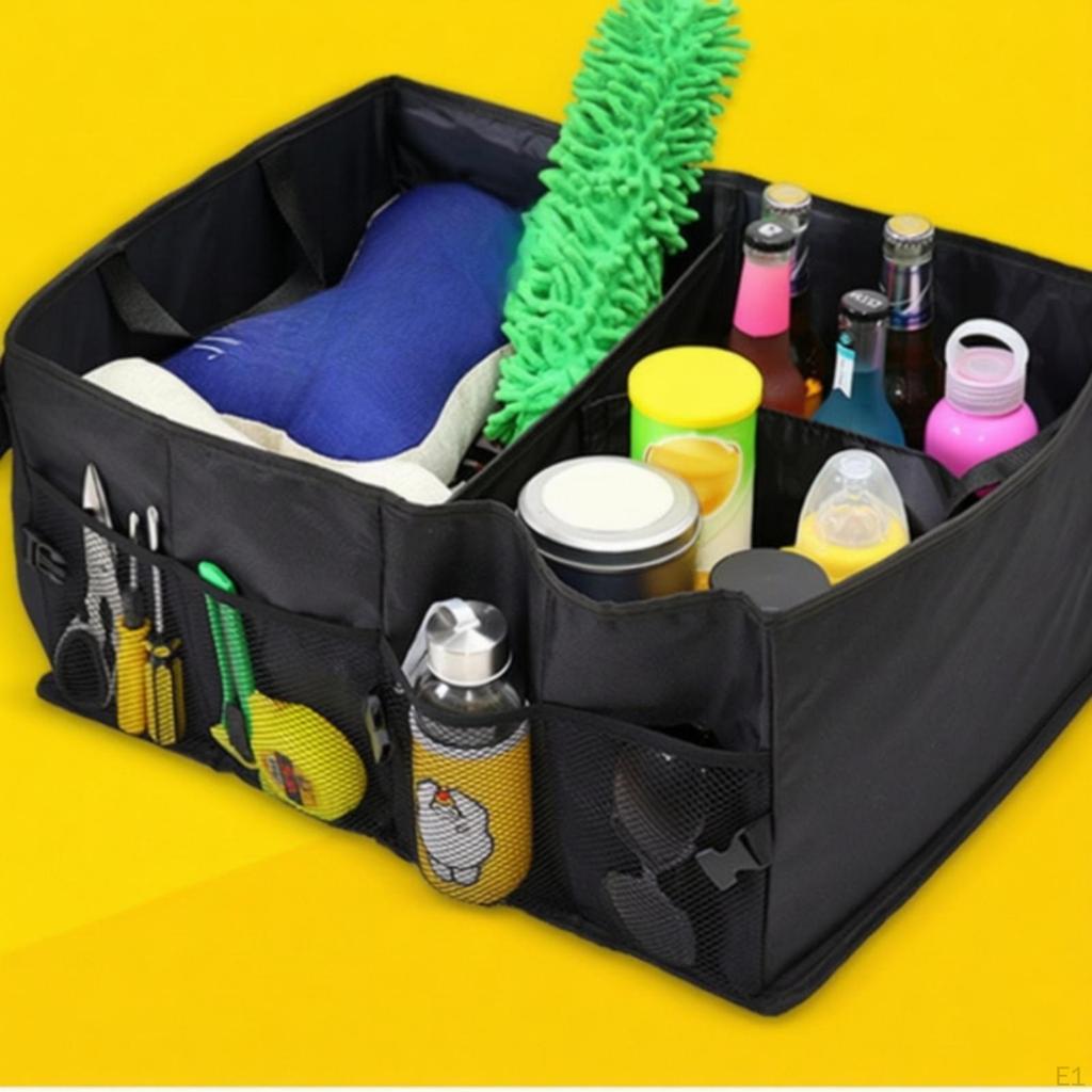 Car Trunk Organizer Foldable with Handles Multi-Pocket