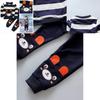 Stylish Bear Stripe 2pcs Toddler Kids Baby Boy Girl Sweater Coat Tops+pants Outfits Clothes Set