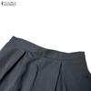 ZANZEA Pantaloni lunghi larghi larghi in vita elastica casual da donna