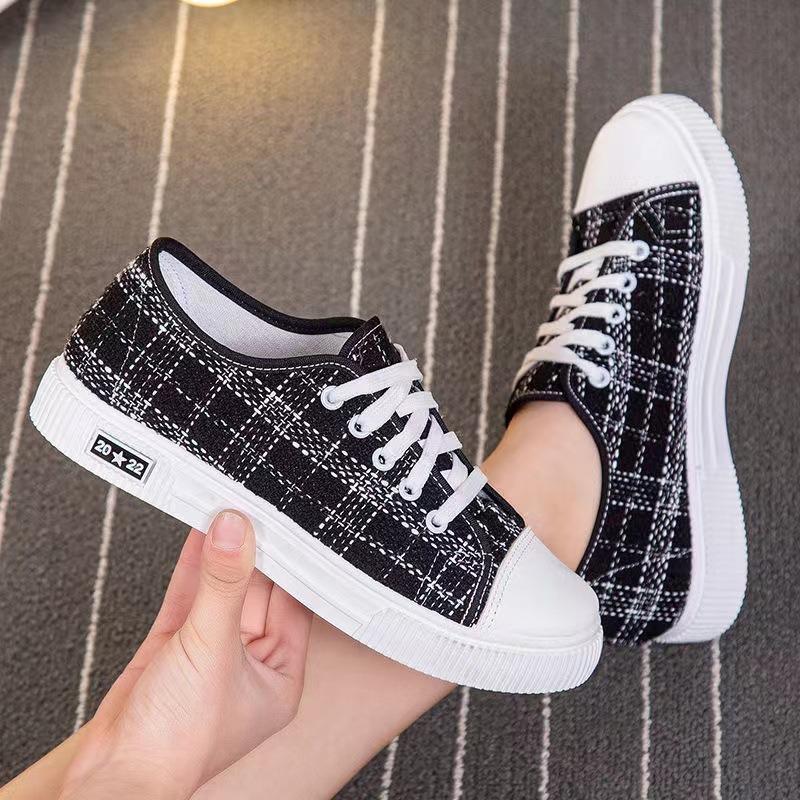 New Canvas Shoes Women's Breathable Comfortable Soft-soled Sports Women's Shoes Casual Shoes Lazy Shoes Female Student Shoes