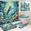 31Style 4Pcs Funny Shower Curtains Bathroom Curtain With Hooks Decor Waterproof Cat Dog 3d Bath 180*180cm Creative Personality Shower Curtain