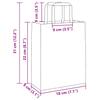 Paper Carrier Bags 250 Pcs with Handles White 18 X 8 X 22 Cm