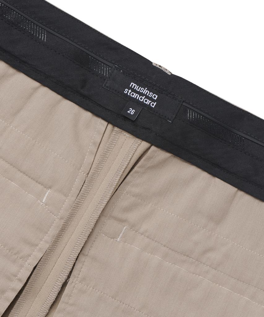MUSINSA STANDARD WOMAN Women'S Real Wide Belted Slacks [Beige]