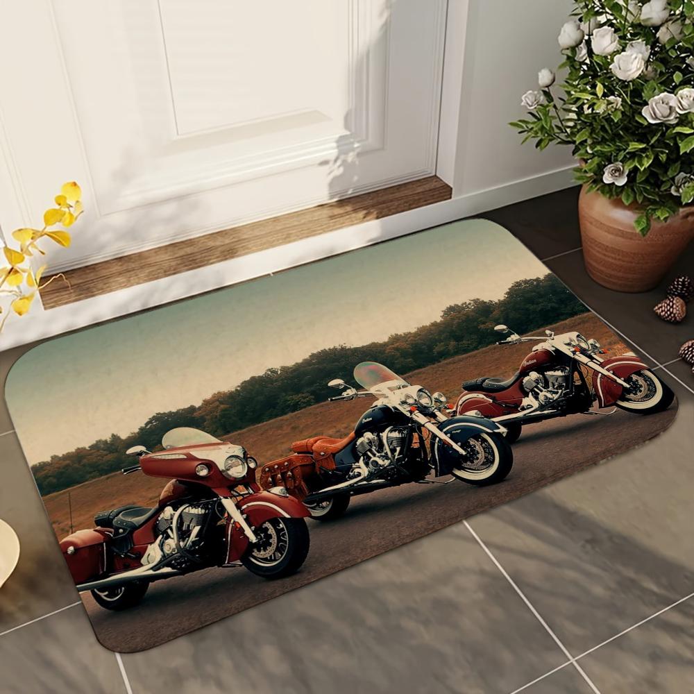 1ks Vintage Moto Koupelnové Absorpční Rohožky Protiskluzové Rohožky Domácí Dekorace Koberce Domácí Kuchyňské Podlahové Rohožky