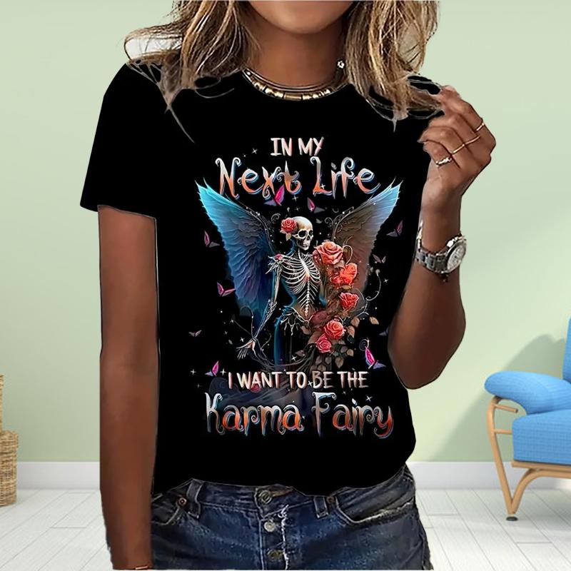 

Модная женская футболка с цифровым принтом, забавная повседневная футболка с круглым вырезом и короткими рукавами, летняя женская футболка 8XL фиолетовый