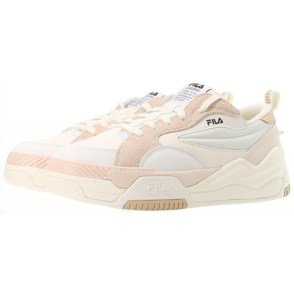 Fila Canestro Fabric Synthetic Leather Fashion Casual Low Top Retro Basketball Shoes Women Sneaker White F12W241603FWA