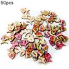 50Pcs Fish Shape 2 Holes Wooden Button Clothes Sewing Accessories Bag Decor