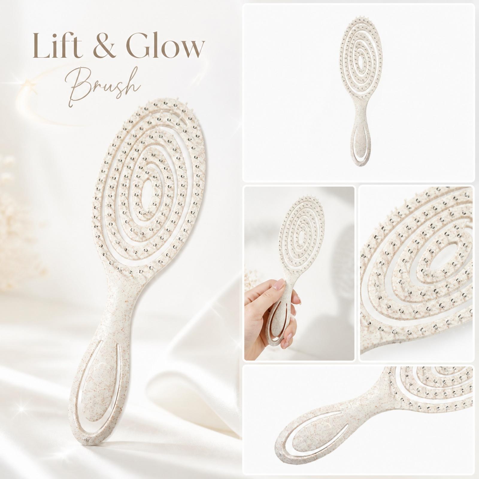 Hair Styling Detangling Comb Spiral Vent Brush with Flexible Bristles for Scalp Massage and Hair Volume Enhancement Suitable for All Hair Types One Size белый
