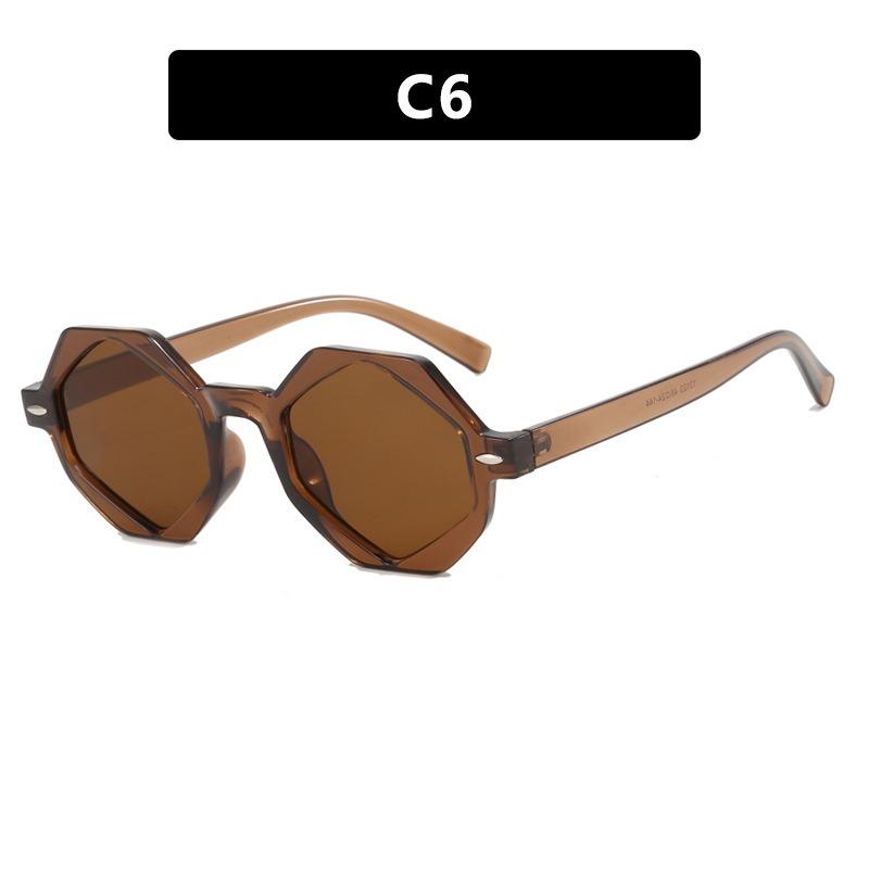 Polygon Retro Cat Eye Sunglasses Women Men High End Trend Sun Glasses Seaside Party Driving Glasses