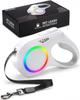 Dog Retractable Long Leash with LED 5m Automatic for Night Small To Medium Dogs Suitable for Dogs Up To Leash, Light, Length, Retraction, Strap,