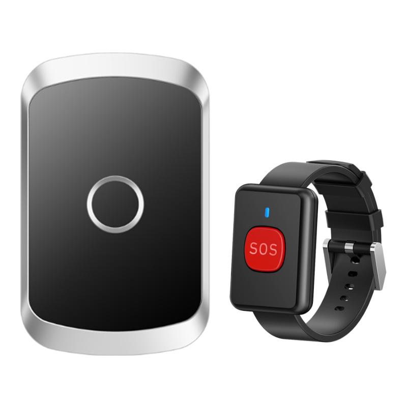 Elderly Portable Pager: Night Alarm & Fall Alert Wristband
