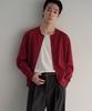 Washable Supima Cotton Round Neck Cardigan [Burgundy]