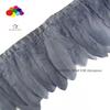 Feather2 Meter/pack Goose Feather Fringe Trim On Satin Header 6"- 8" In /15-20 Cm Width