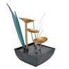 Tabletop Fountain LED Lights No Noise Compact Lightweight Classic Indoor Waterfall for Decorating