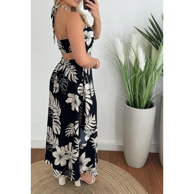 VEZFAA Modă Femei Vară Primăvară Fără Mâneci Gât Agățat Talie Înaltă Rochii Casual