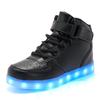 Gold and Silver LED High-Top Shoes - Colorful Flashing Light Shoes for Adults In Large Sizes