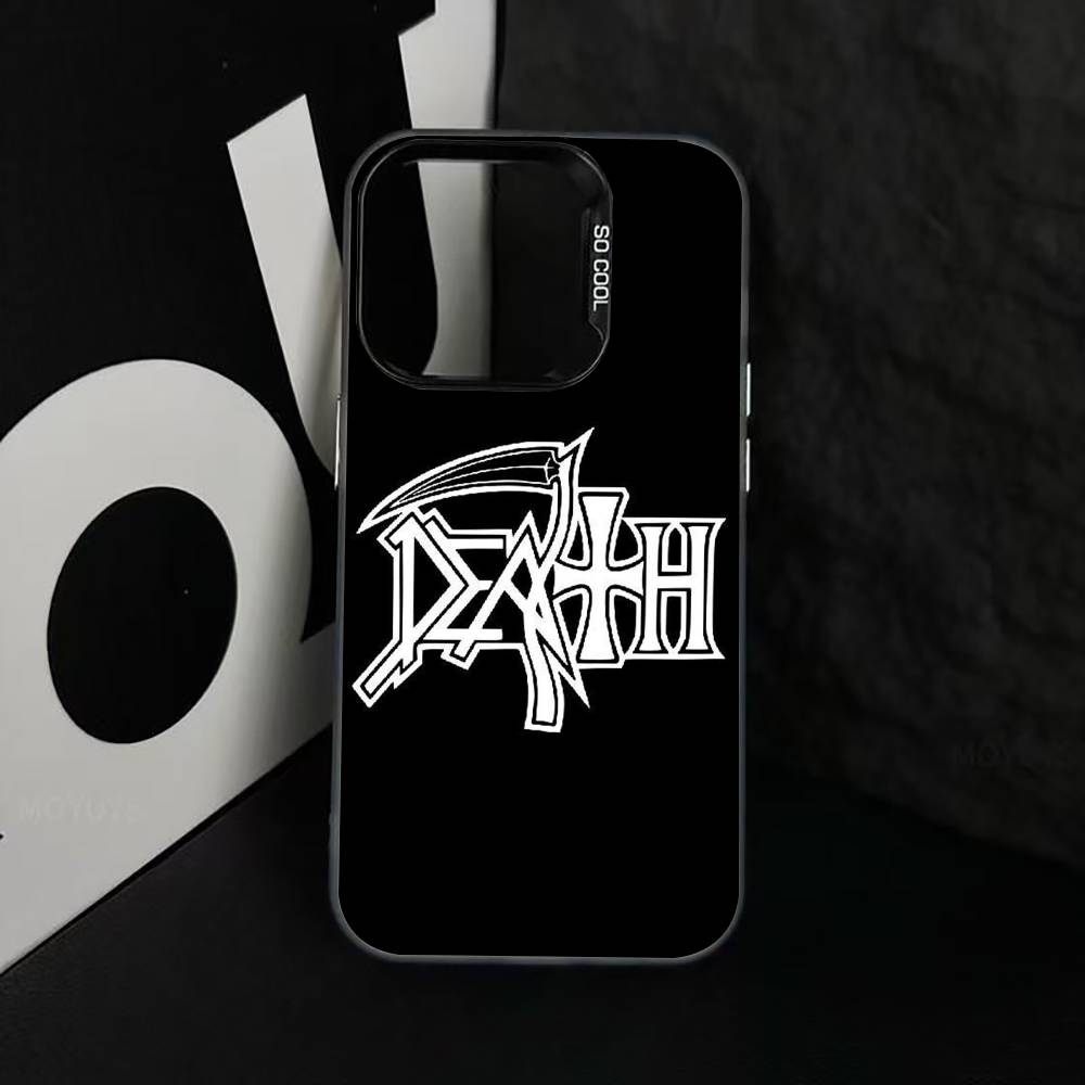 M-Metal B-Band D-Death Phone Case For iPhone 17,16,15,14,13,12,11 Plus,Pro Max,XS,Colorful Silver Phone Case Funda Cover