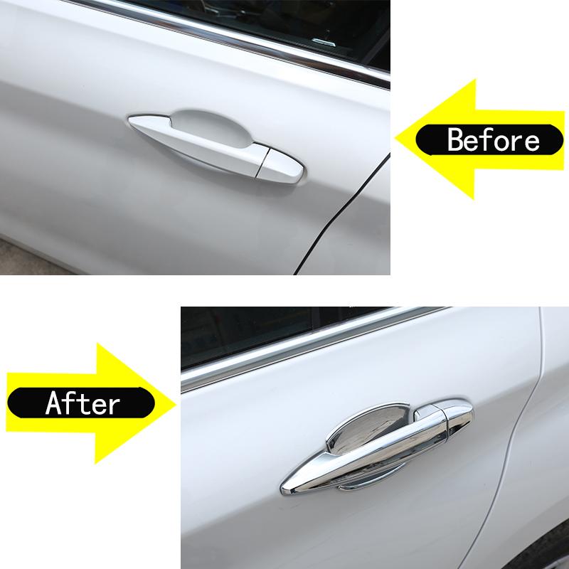 ABS Chrome Car Outer Door Handle Cover Door Bowl Protection Covers Sticker Trim For BMW 1 2 Series X1 X2 X5 X6 Auto