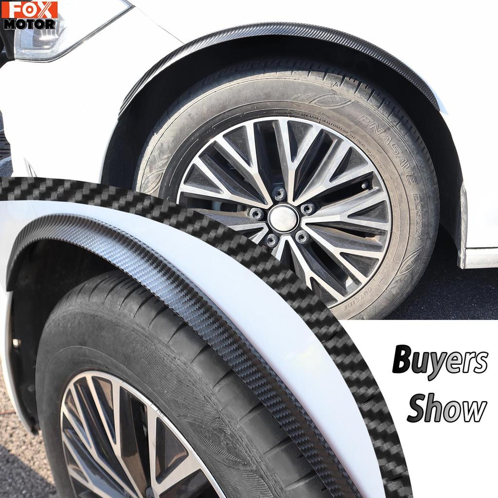 1Pair 73cm Soft PVC Car Fender Flares Arch Wheel Eyebrow Guard Kit Carbon Fiber Mud Flaps Splash Guards Protector