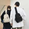 Large Capacity Shoulder Crossbody Bag Solid Color Sports Knapsack Cool Nylon Chest Bag  Outdoor