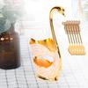 7pcs Zinc Alloy Coffee Spoon Set Gold Tea Spoon Set Dessert Spoons Spoon Fork Set  For Fruit
