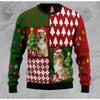 Christmas Pattern Cute Cat Dog Surroundings Autumn Winter Long Sleeved Fashionable Casual Loose Women's Pullover