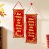 1 pár Vietnamský Nový rok 2026 Tradiční Tet Dekor Nástěnná závěsná Červené dvojverší Banner Červené dvojverší Závěsné cedule