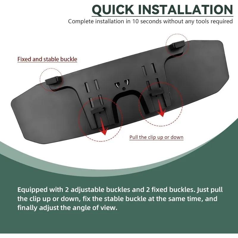 Universal Anti Glare Wide Angle Panoramic Rearview Mirror Clip On Eliminates Car Blind Spots for SUV Truck Vehicle